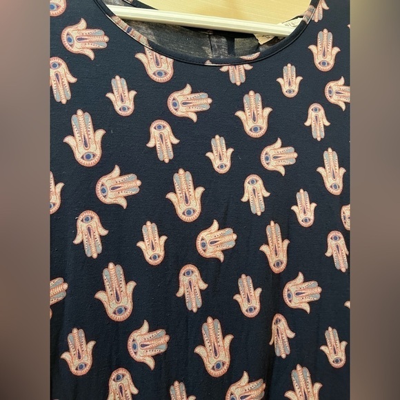 🔵Hamsa hand zip up back women’s top, Pink Rose, long sleeve multi coloured - Picture 5 of 6